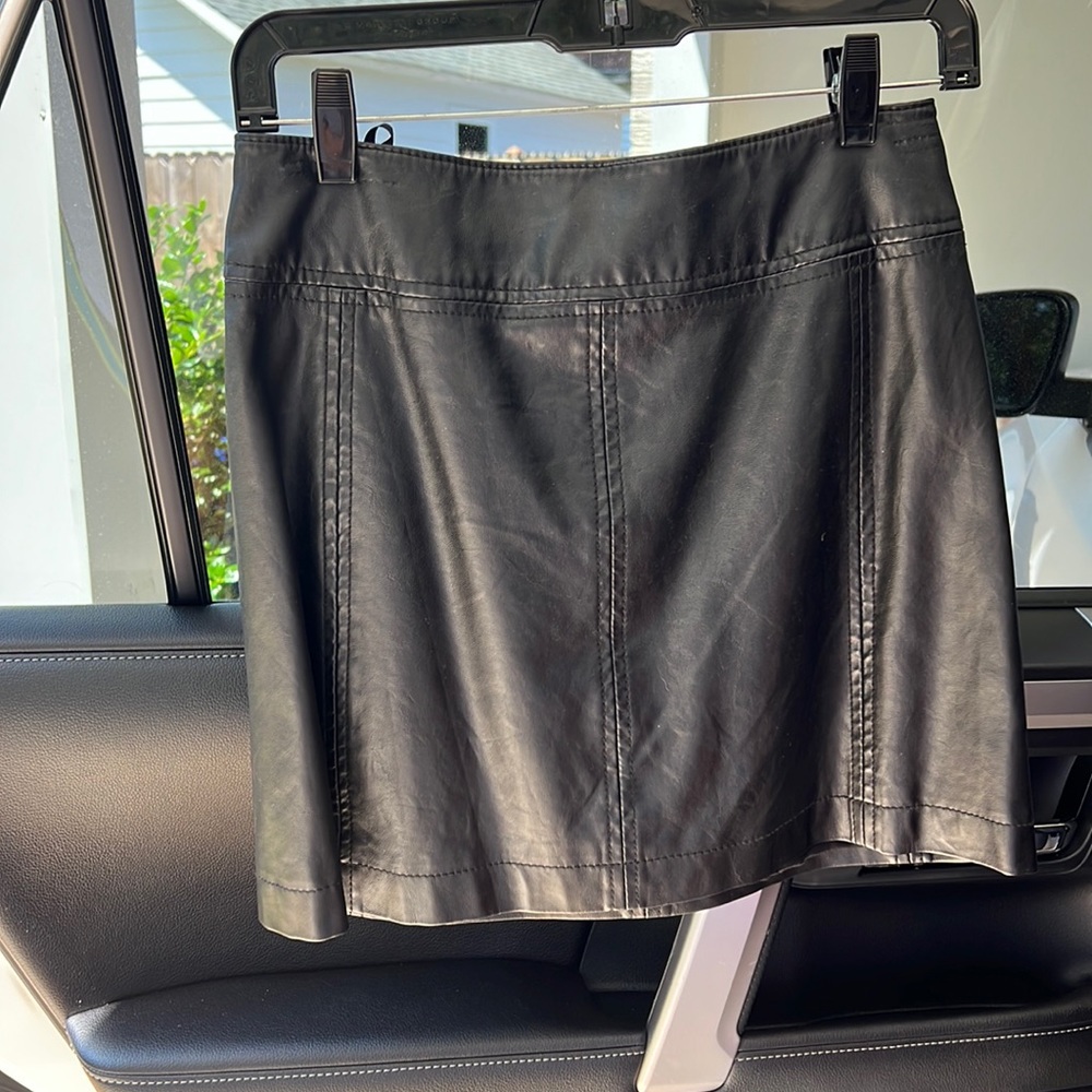 Free people faux leather skirt